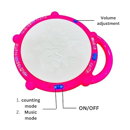 Premium Flash Drum Toy with Lights & Music