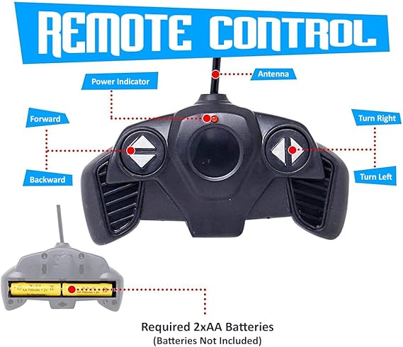 REM control car with 3D lights for kids