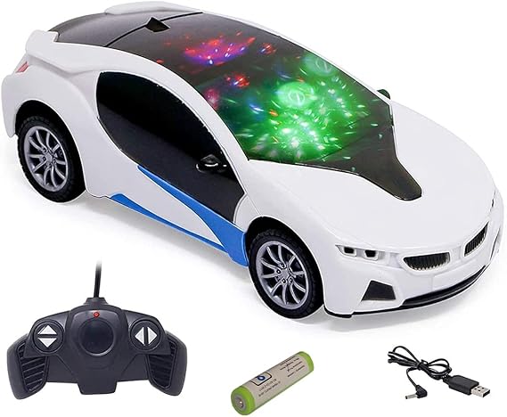 REM control car with 3D lights for kids