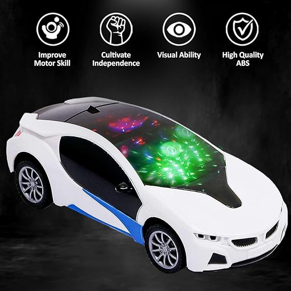 REM control car with 3D lights for kids