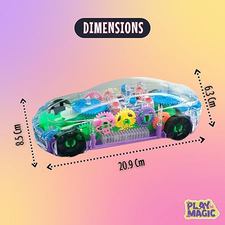Carl 360° Transparent Mechanical Toy Car