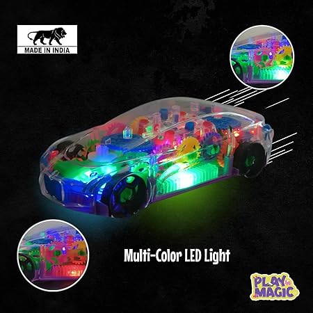 Carl 360° Transparent Mechanical Toy Car