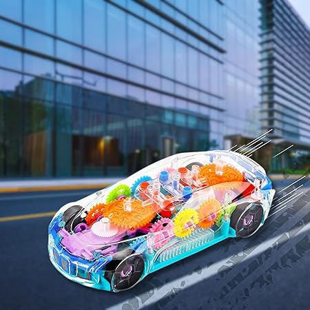 Carl 360° Transparent Mechanical Toy Car
