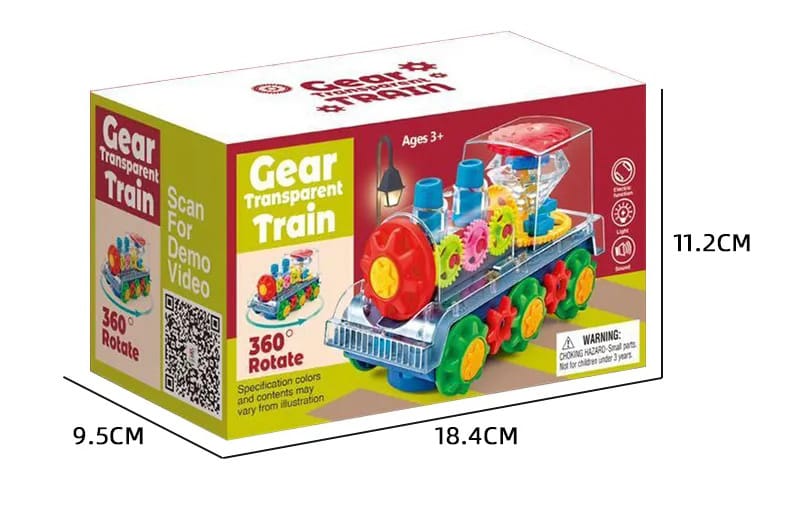 Momihoom Electric Transparent Gear Train Toy