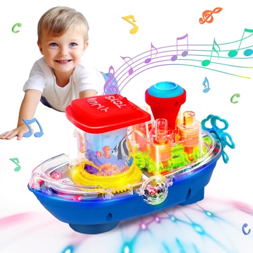 Transparent Concept Electric Gear Boat Toy