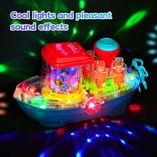 Transparent Concept Electric Gear Boat Toy